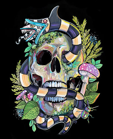 Beetle Skull Print