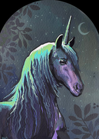 Unicorn Night Print